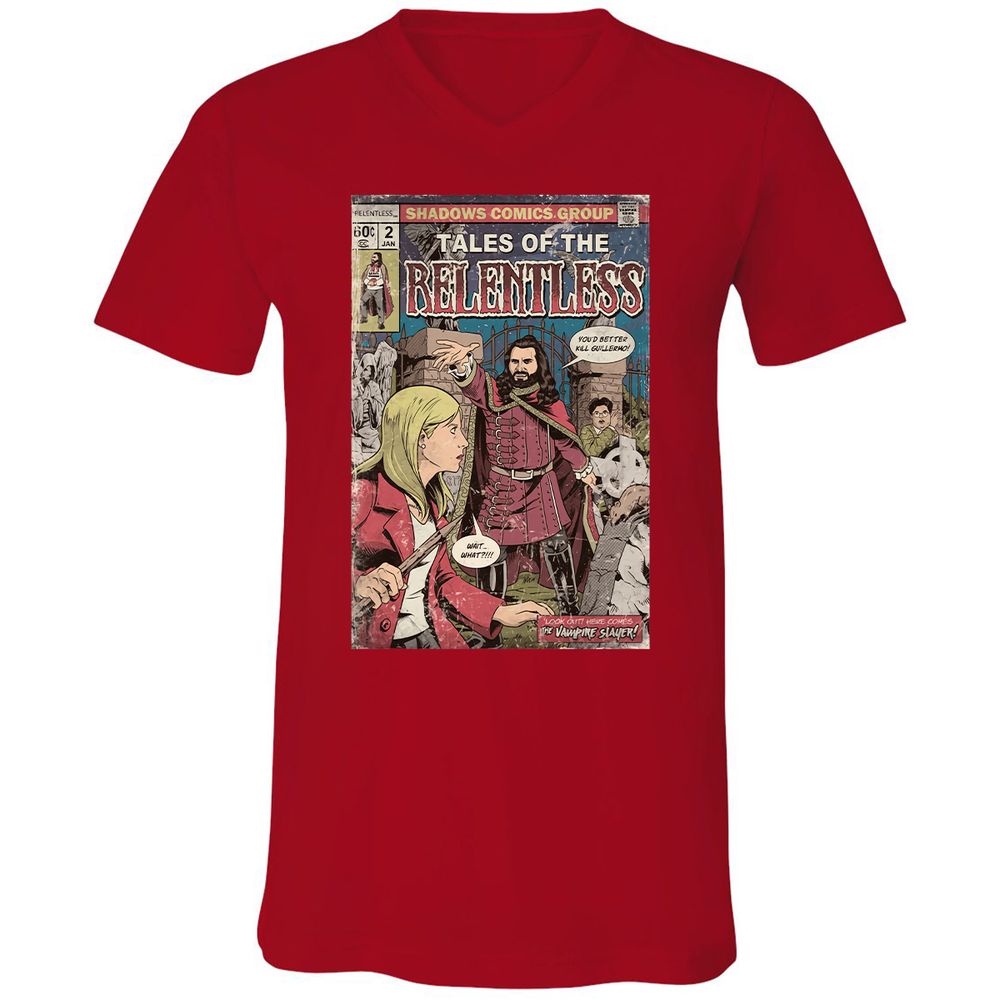 Unisex V-Neck T-Shirt - T86CUAYS - Red - 3