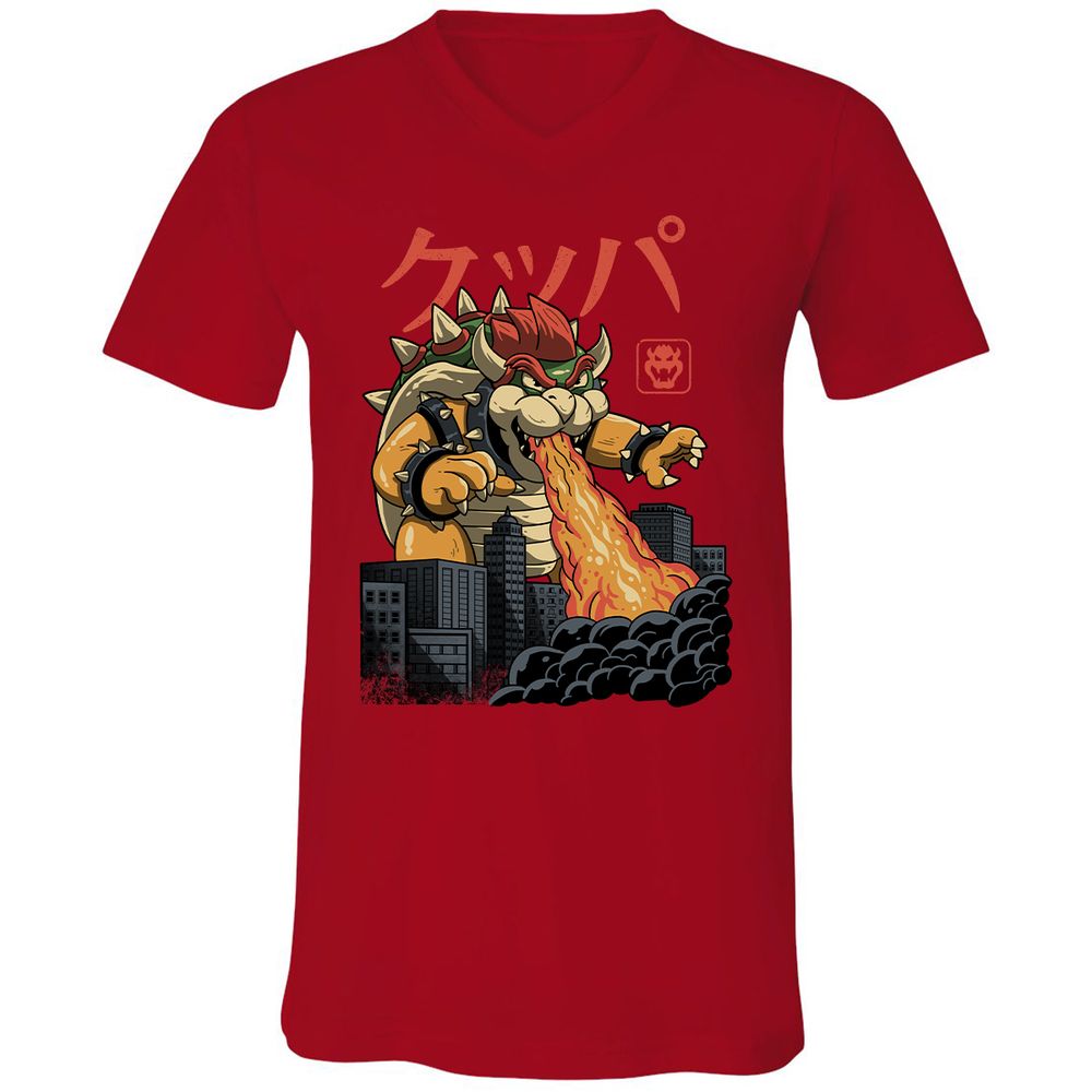 Unisex V-Neck T-Shirt - 42948HVS - Red - 3