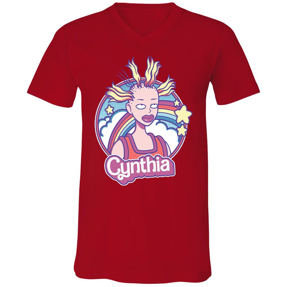 Unisex V-Neck T-Shirt - XKX7HKH4 - Red - 3