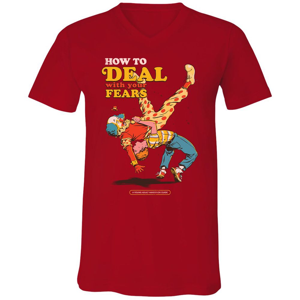 Unisex V-Neck T-Shirt - FRREGM8Z - Red - 3