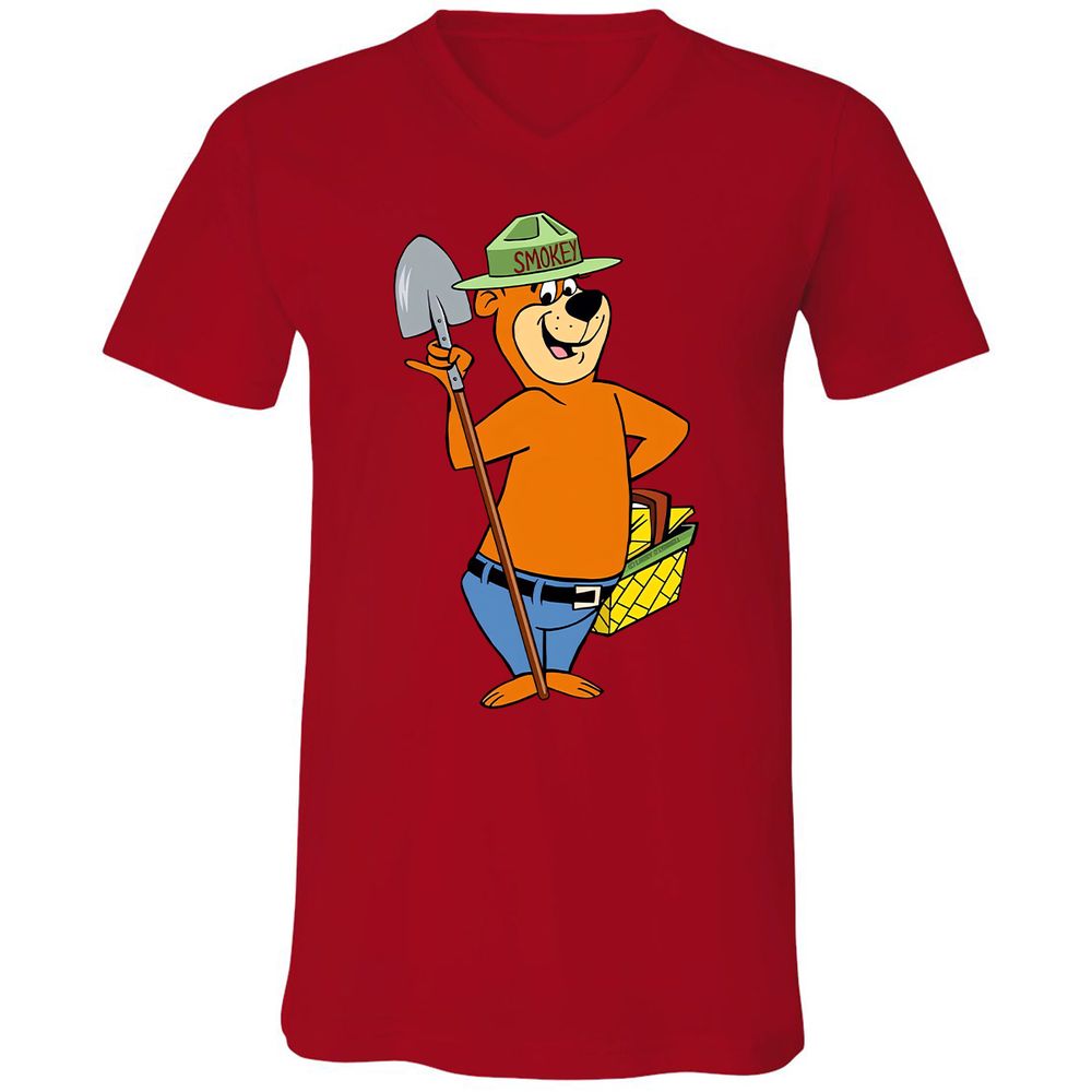 Unisex V-Neck T-Shirt - YSTRPZ4H - Red - 3