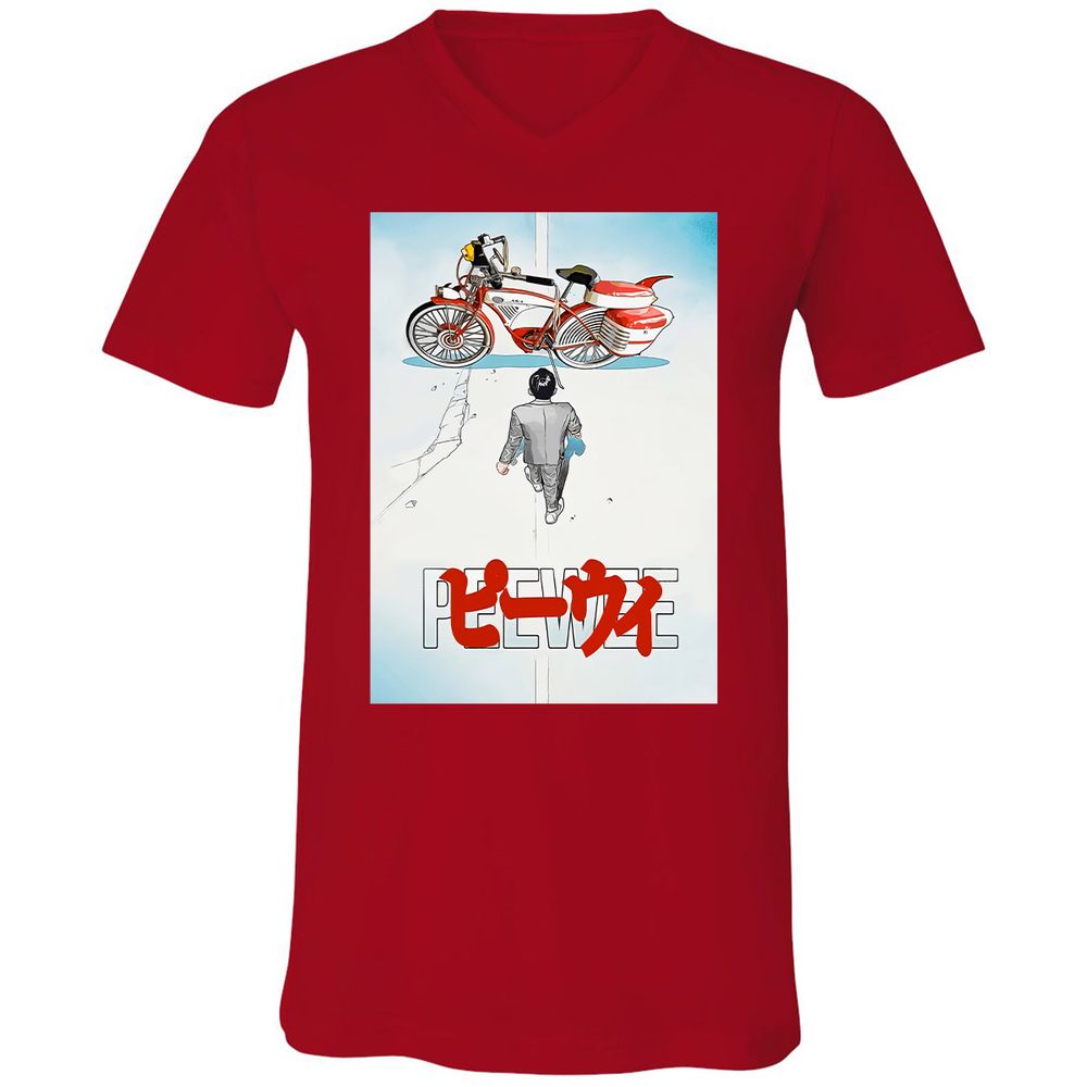 Unisex V-Neck T-Shirt - TMHYBTJ2 - Red - 3