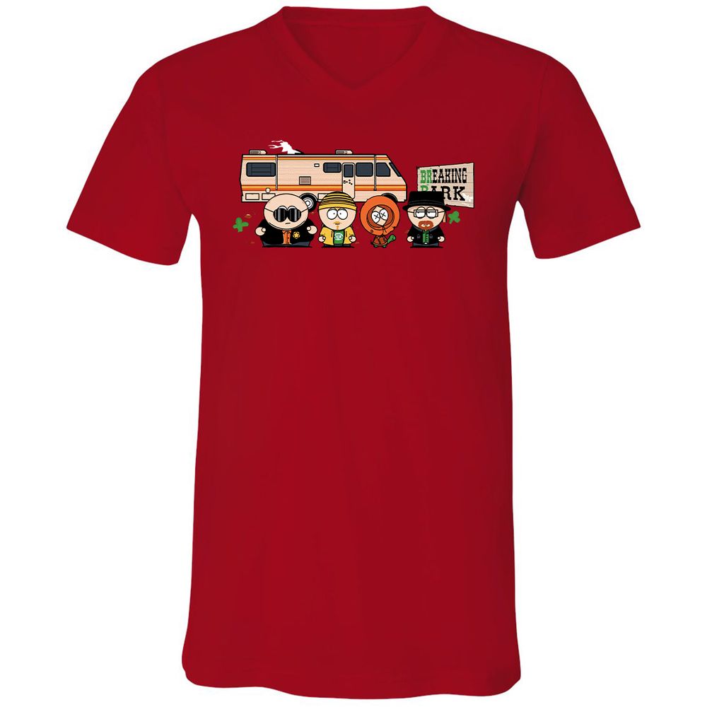 Unisex V-Neck T-Shirt - 83LKWJSC - Red - 3