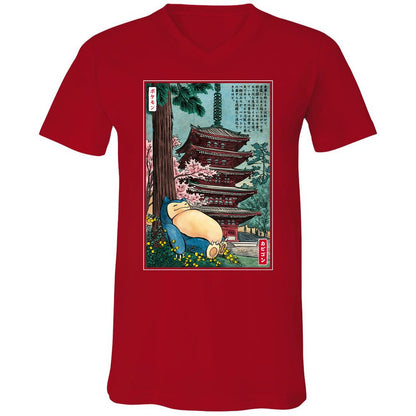 Unisex V-Neck T-Shirt - KY4D79SA - Red - 3