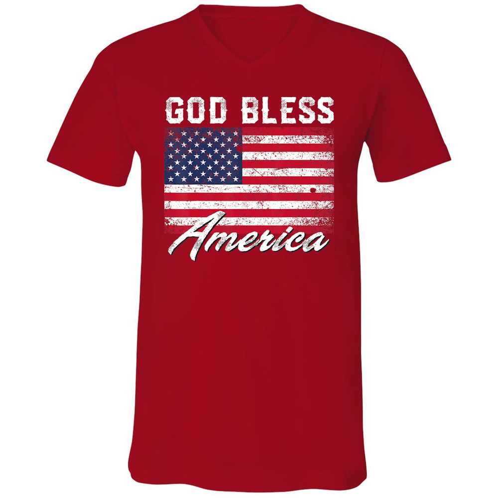Unisex V-Neck T-Shirt - UFMRCDMY - Red - 3