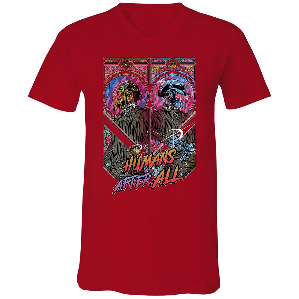 Unisex V-Neck T-Shirt - RLL1YKYK - Red - 3