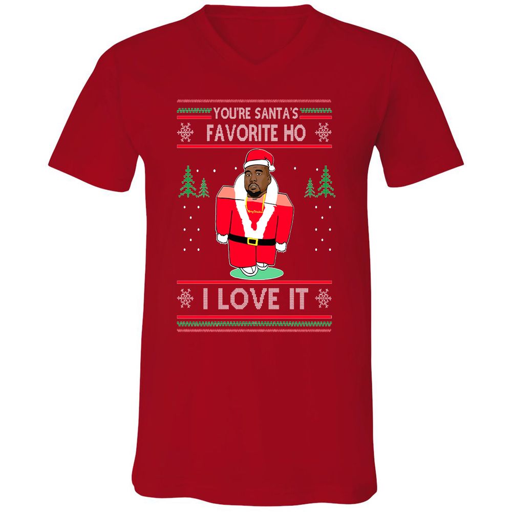Unisex V-Neck T-Shirt - KAYDA7EP - Red - 3