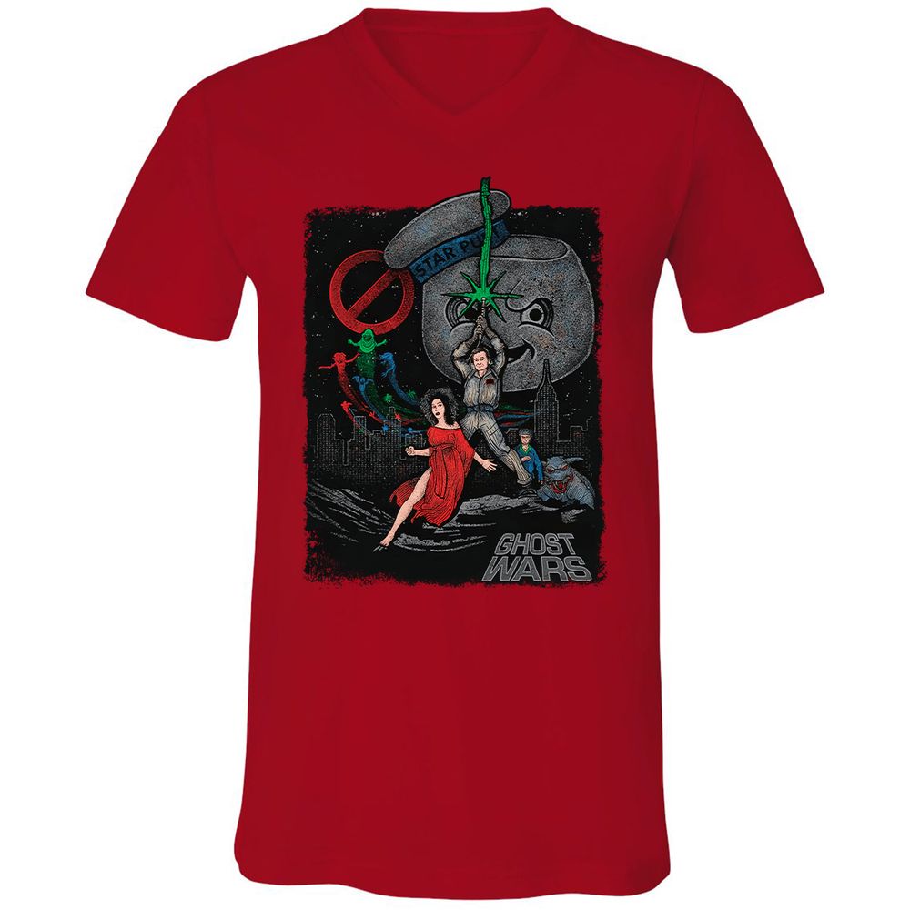 Unisex V-Neck T-Shirt - D19SU9ZB - Red - 3