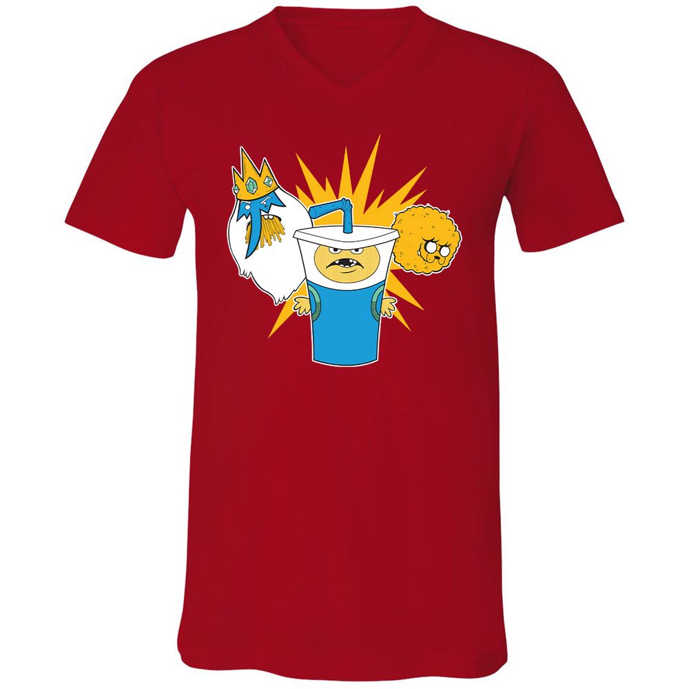 Unisex V-Neck T-Shirt - 2EDM1DWG - Red - 3