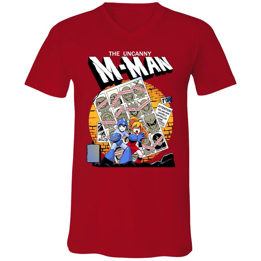 Unisex V-Neck T-Shirt - CC57RJ6V - Red - 3