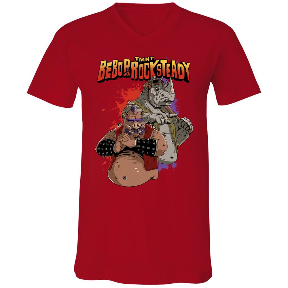 Unisex V-Neck T-Shirt - BVD34VAQ - Red - 3