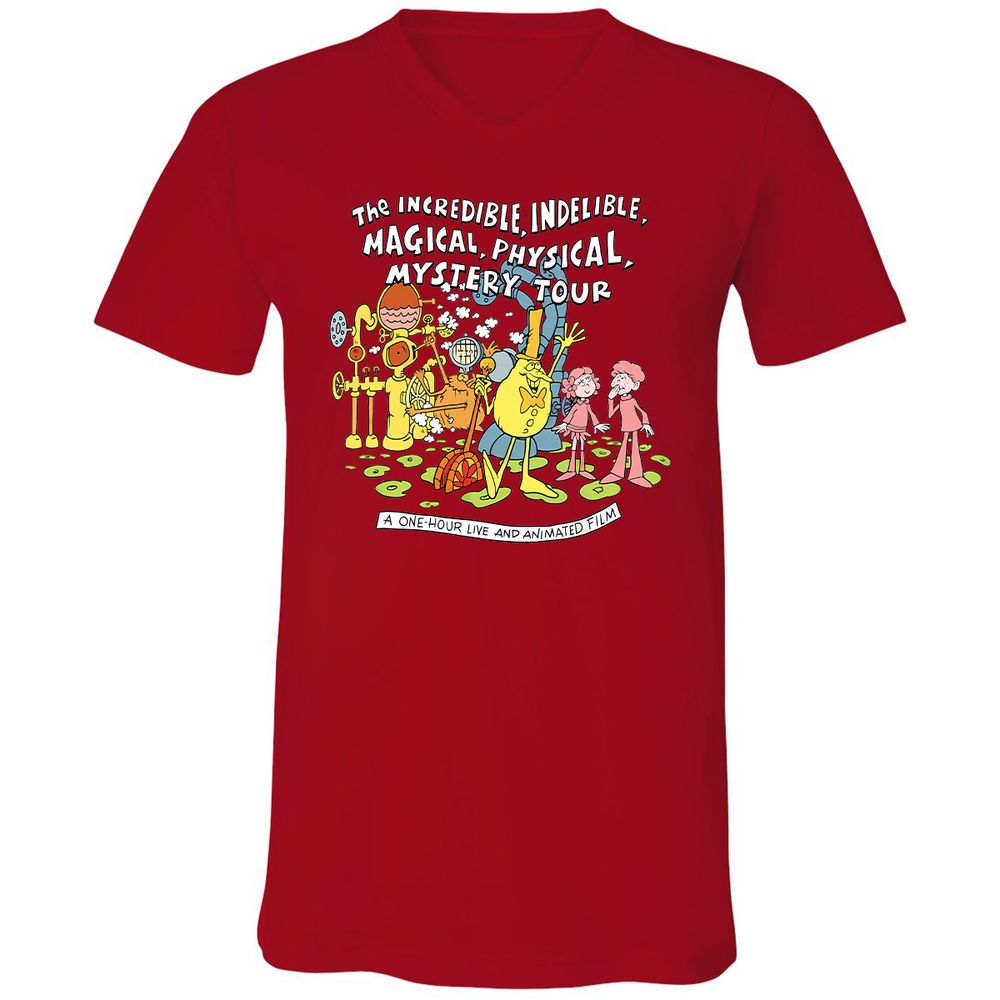 Unisex V-Neck T-Shirt - FS4GFKY3 - Red - 3