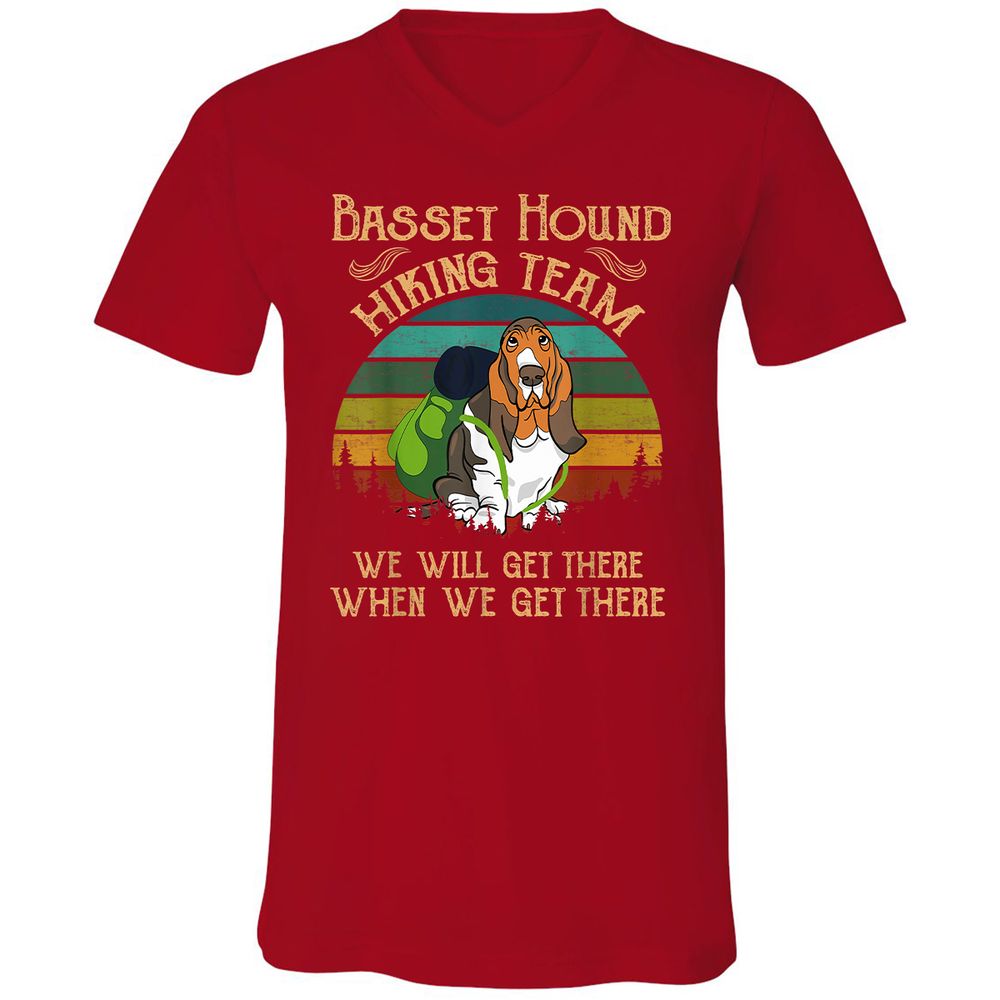 Unisex V-Neck T-Shirt - DB8AT6NY - Red - 3