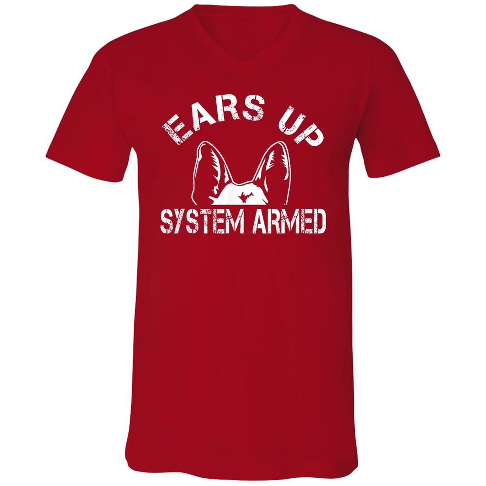 Unisex V-Neck T-Shirt - KSLTCSDA - Red - 3