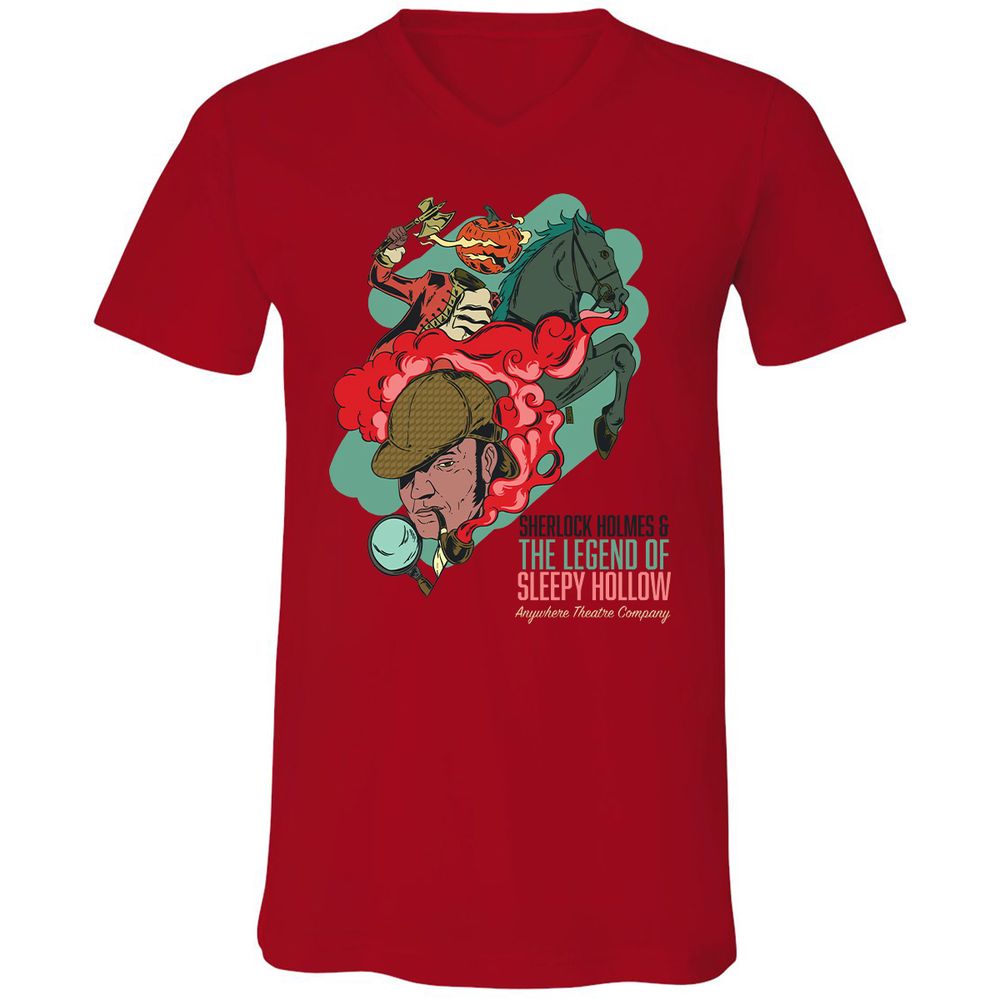 Unisex V-Neck T-Shirt - Z639MQBN - Red - 3