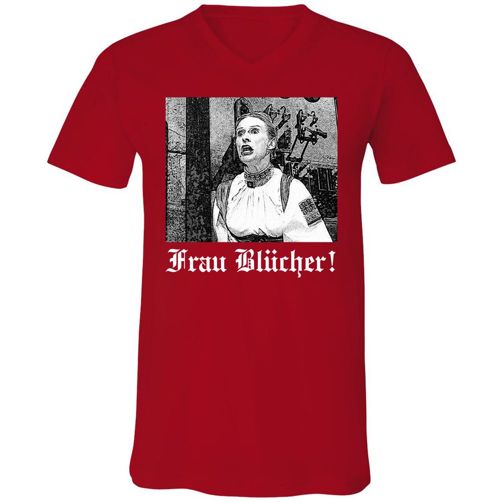 Unisex V-Neck T-Shirt - HQ9KY4Y8 - Red - 3