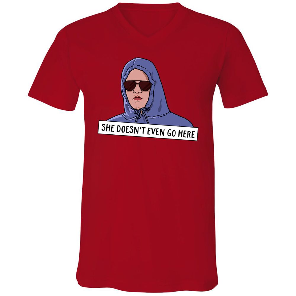 Unisex V-Neck T-Shirt - Z4CQ9BYG - Red - 3