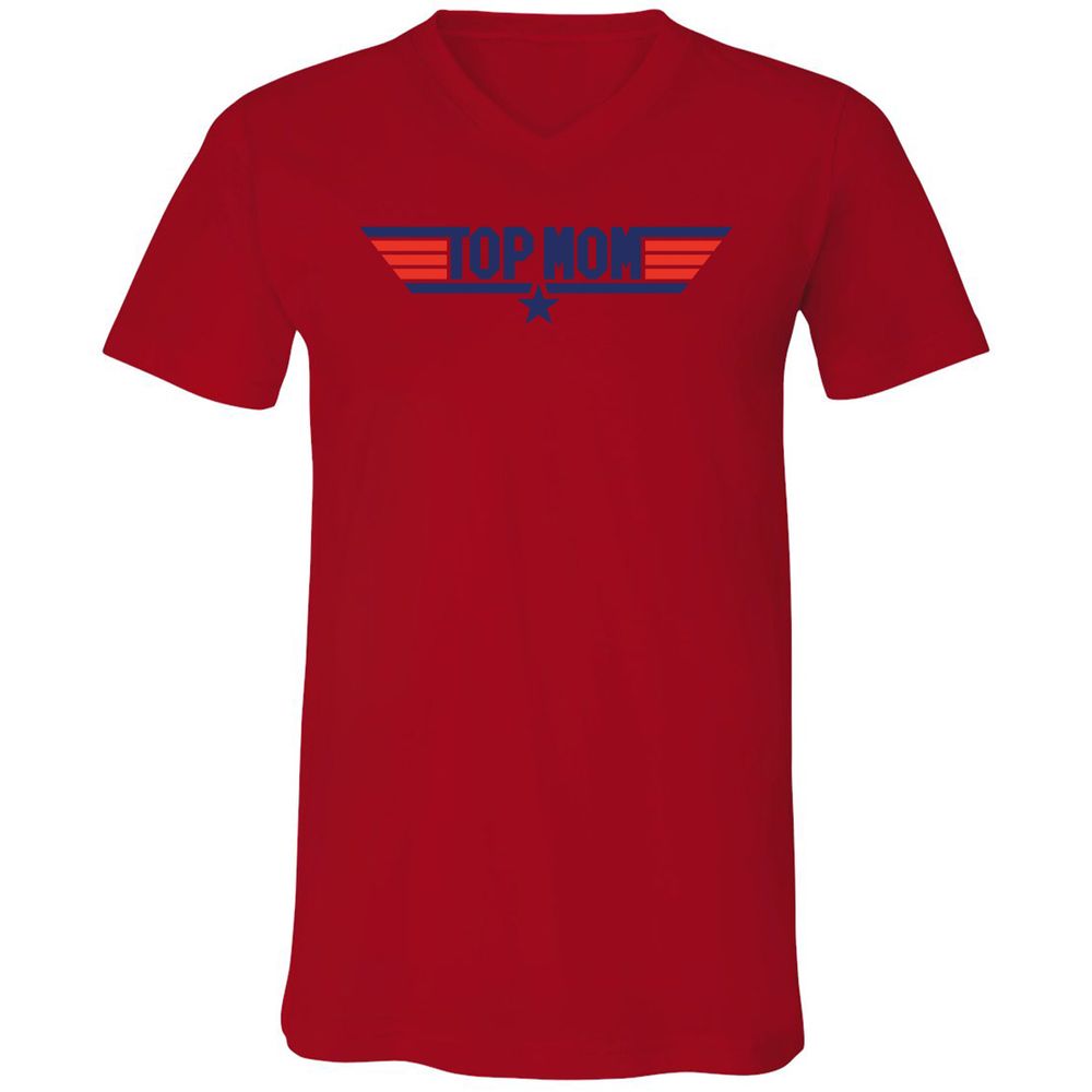 Unisex V-Neck T-Shirt - 3HX2CGGQ - Red - 3