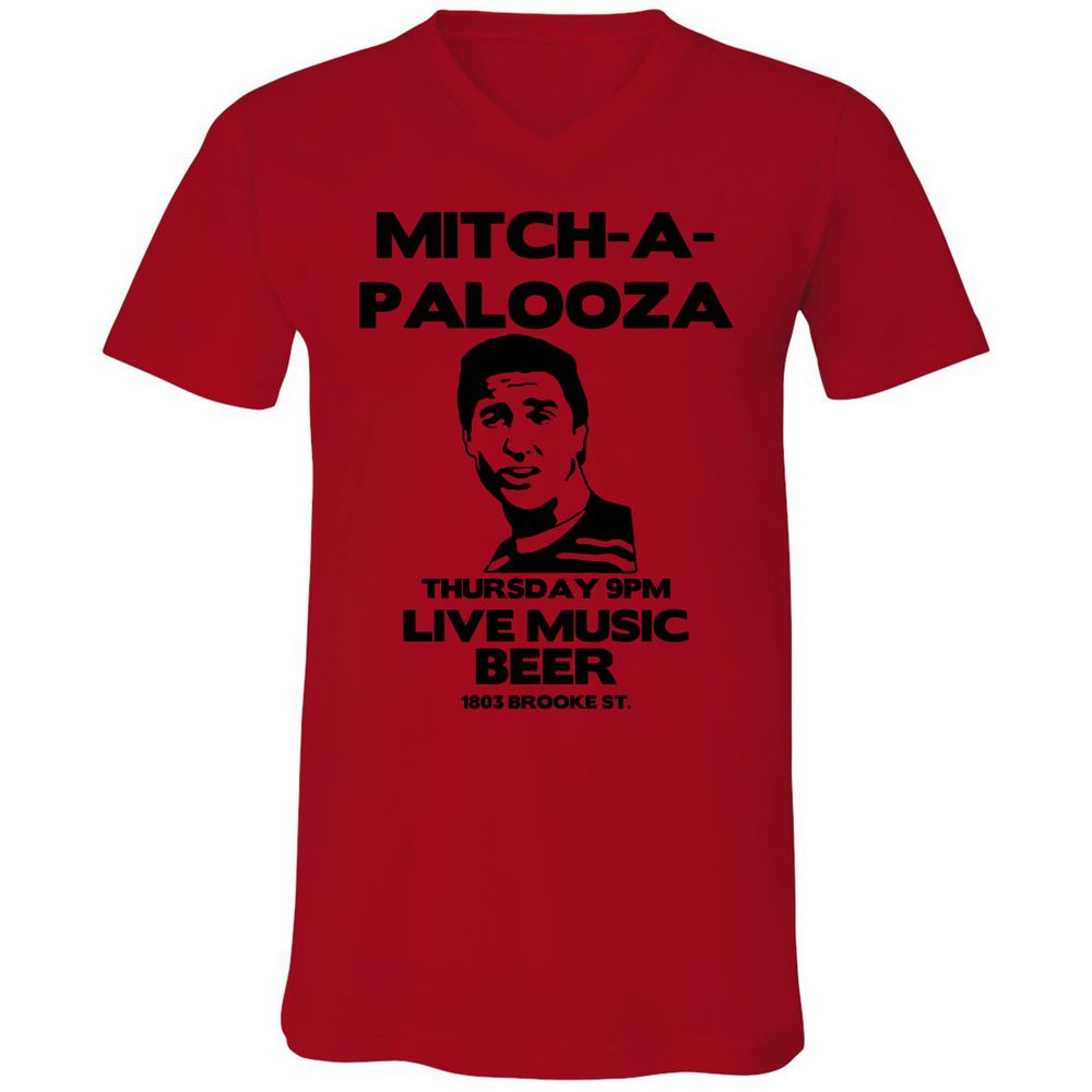 Unisex V-Neck T-Shirt - 63FYL2BA - Red - 3
