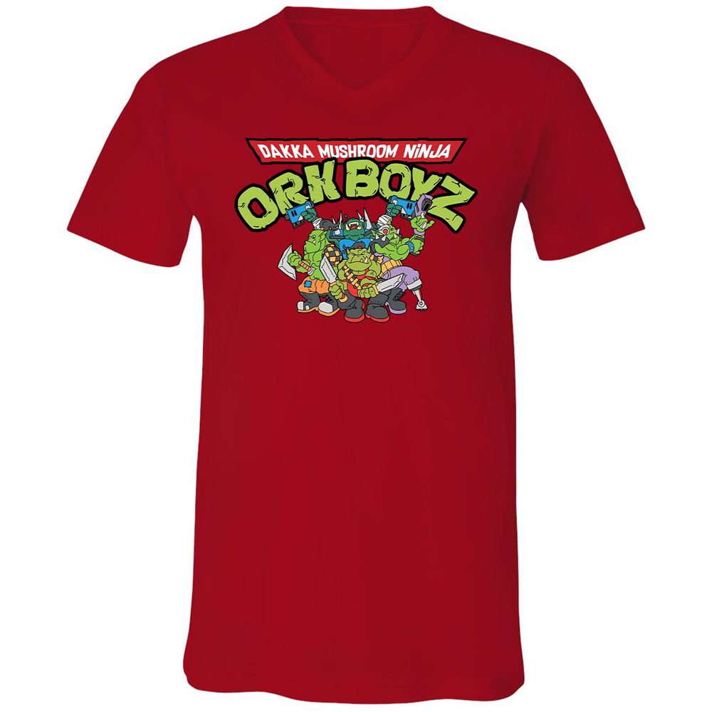 Unisex V-Neck T-Shirt - TYFNWM8R - Red - 3