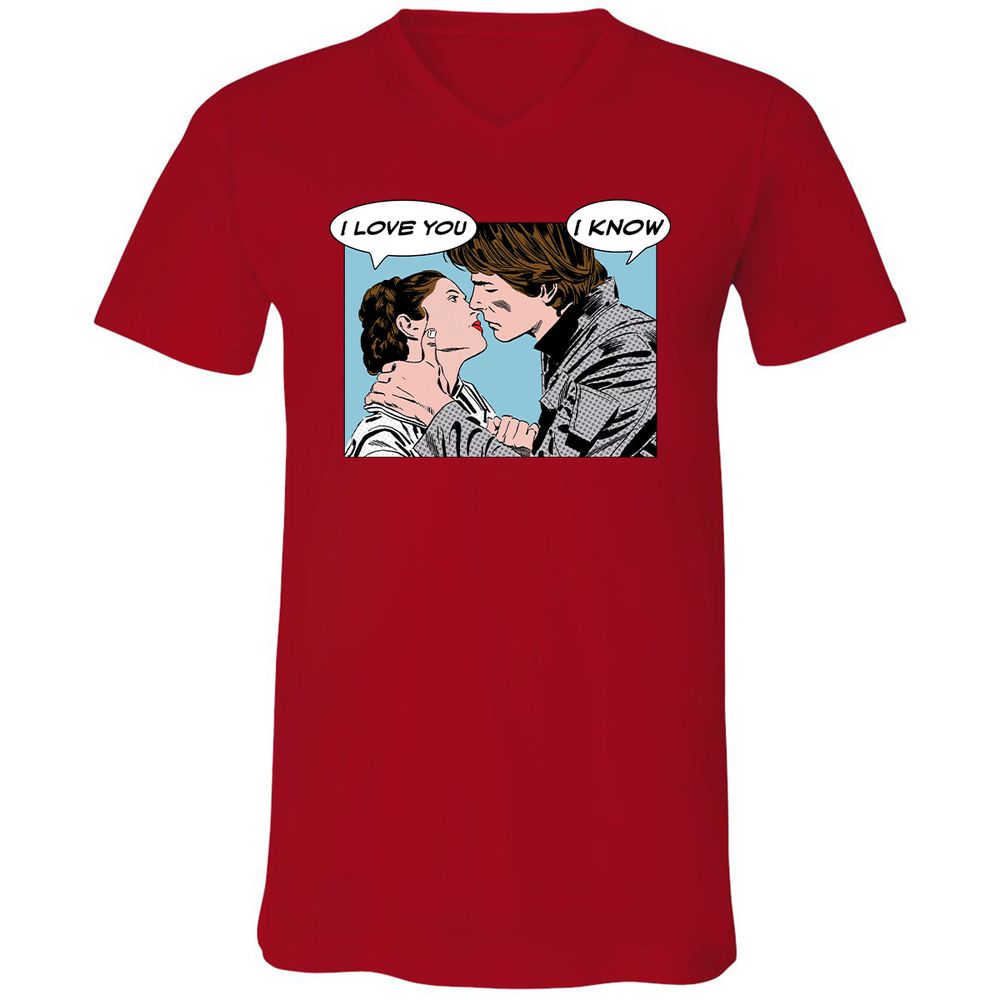 Unisex V-Neck T-Shirt - 2UYRGB6K - Red - 3