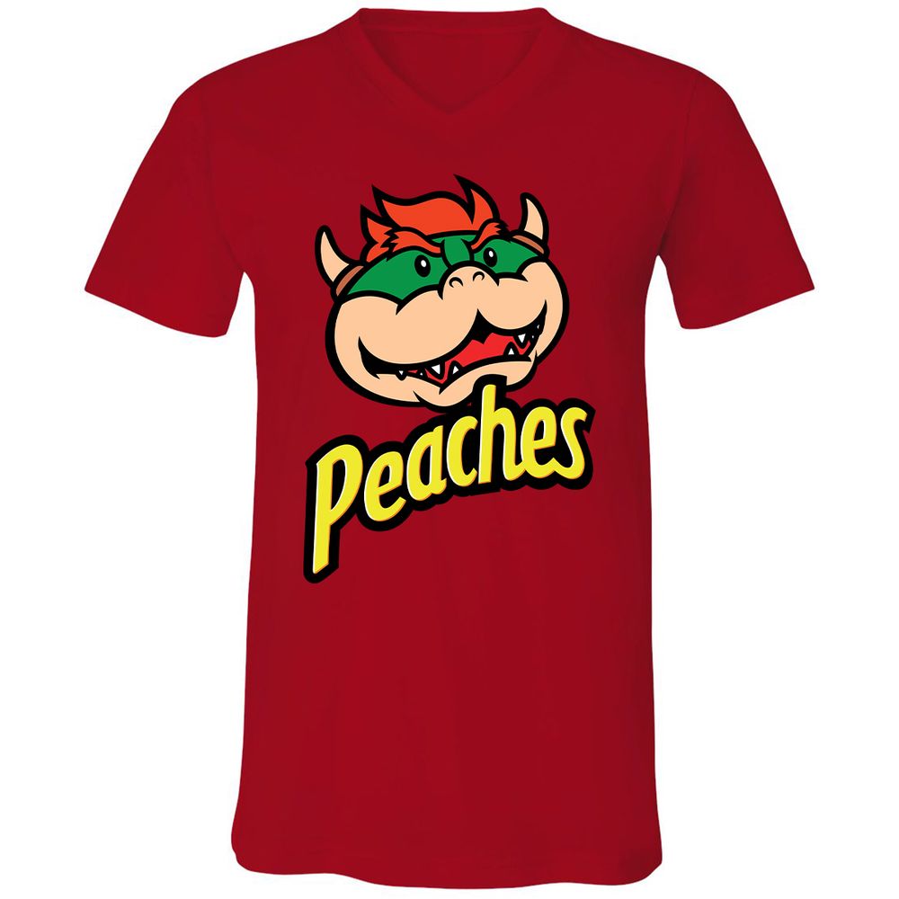 Unisex V-Neck T-Shirt - NE9RVFNF - Red - 3