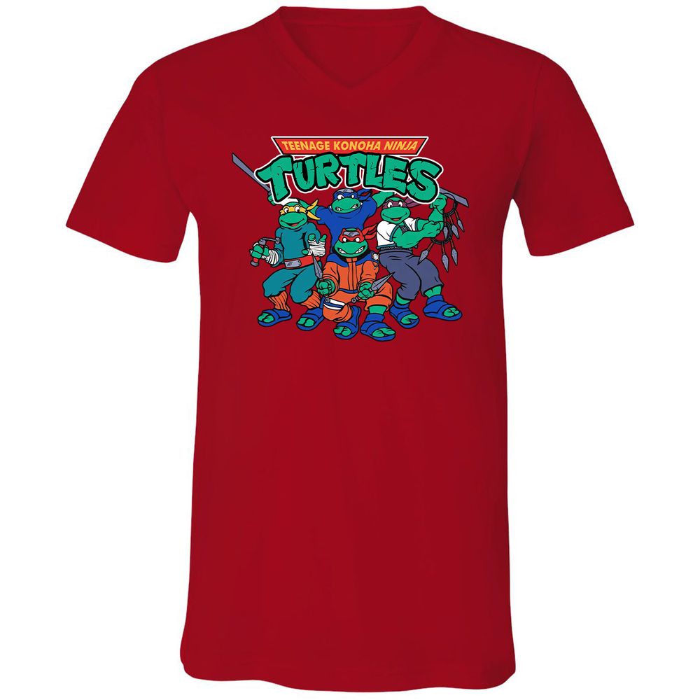 Unisex V-Neck T-Shirt - MBM4HVYH - Red - 3