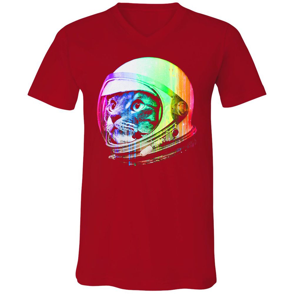 Unisex V-Neck T-Shirt - UNQN5PGW - Red - 3