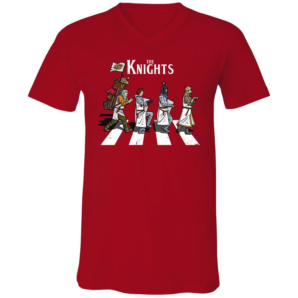 Unisex V-Neck T-Shirt - 46ZFKT1M - Red - 3