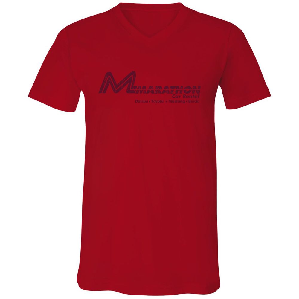 Unisex V-Neck T-Shirt - L6JBT89W - Red - 3