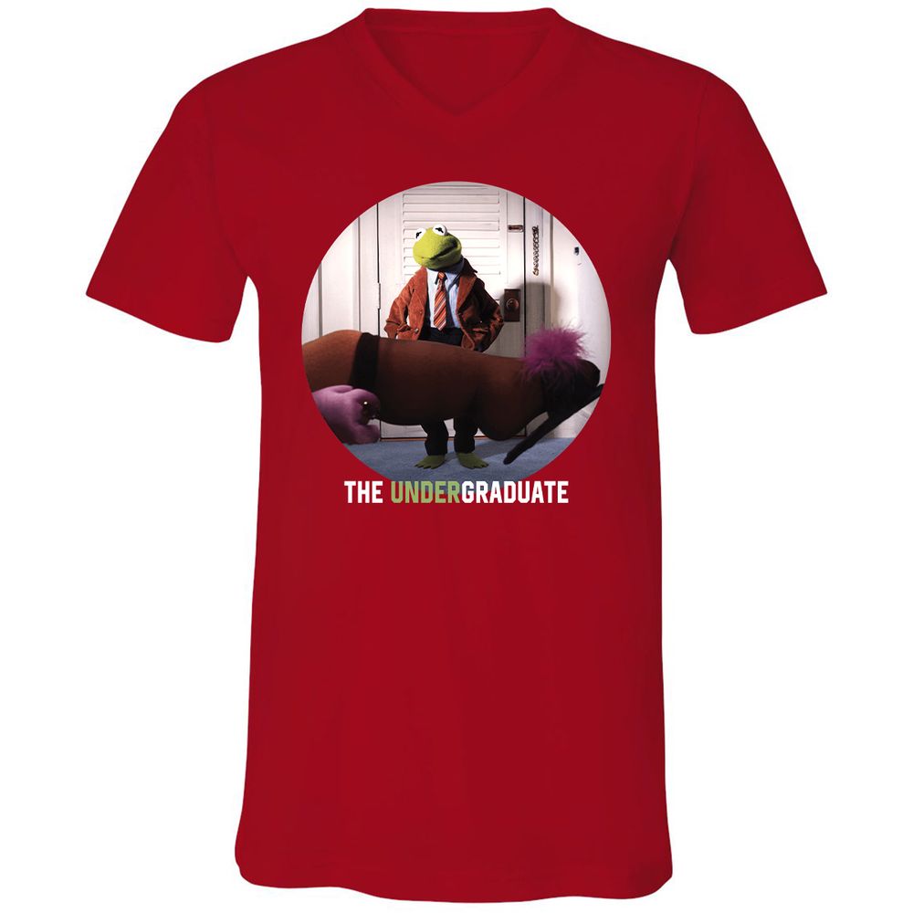 Unisex V-Neck T-Shirt - Q6WVJATW - Red - 3