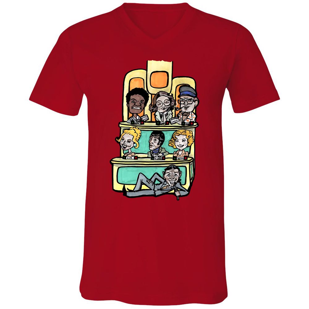 Unisex V-Neck T-Shirt - VU3S8K4U - Red - 3