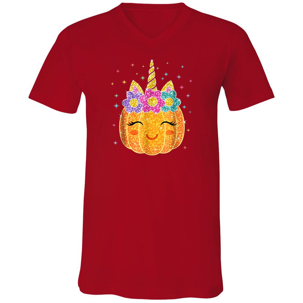 Unisex V-Neck T-Shirt - CXSYV6V6 - Red - 3