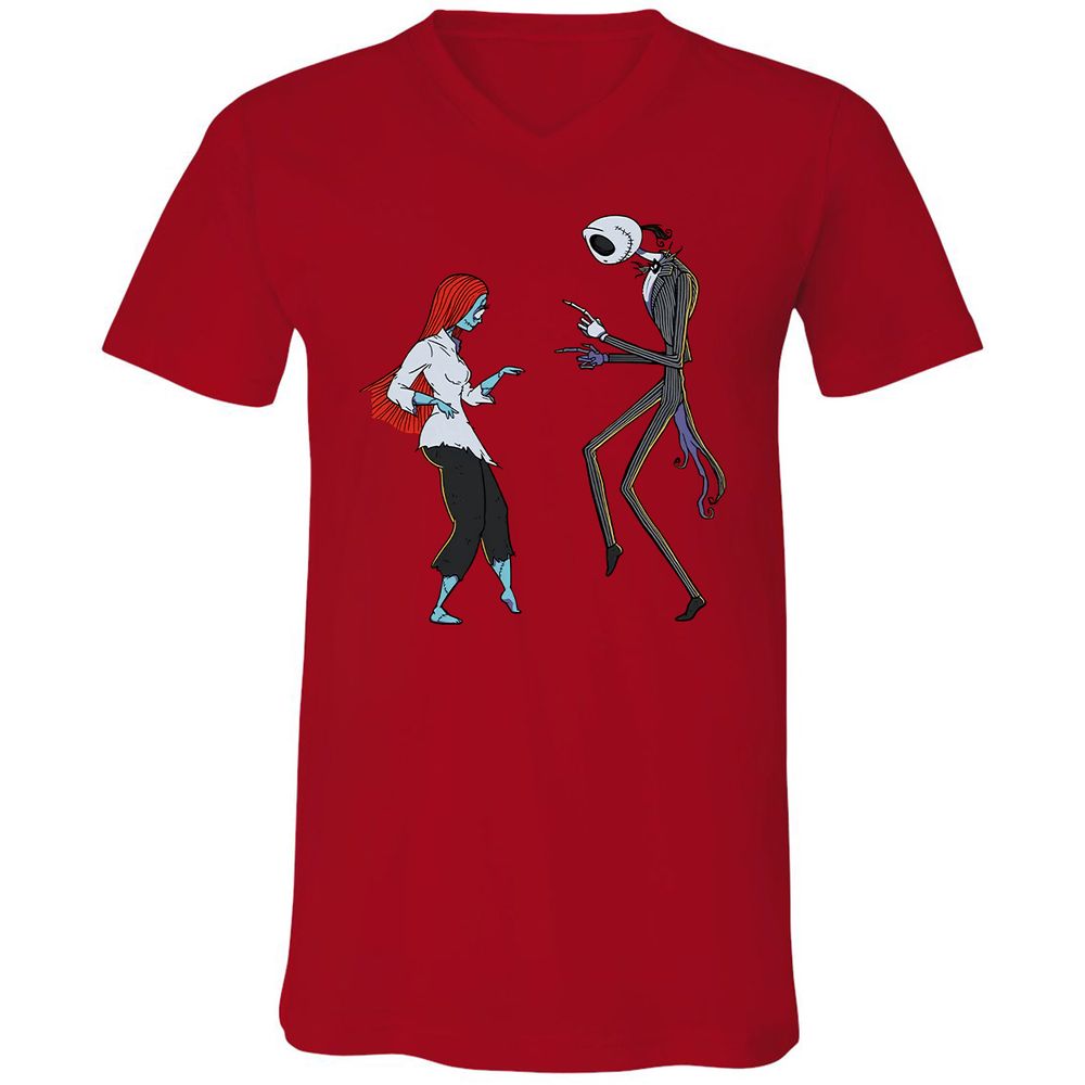 Unisex V-Neck T-Shirt - 84QCUNVN - Red - 3