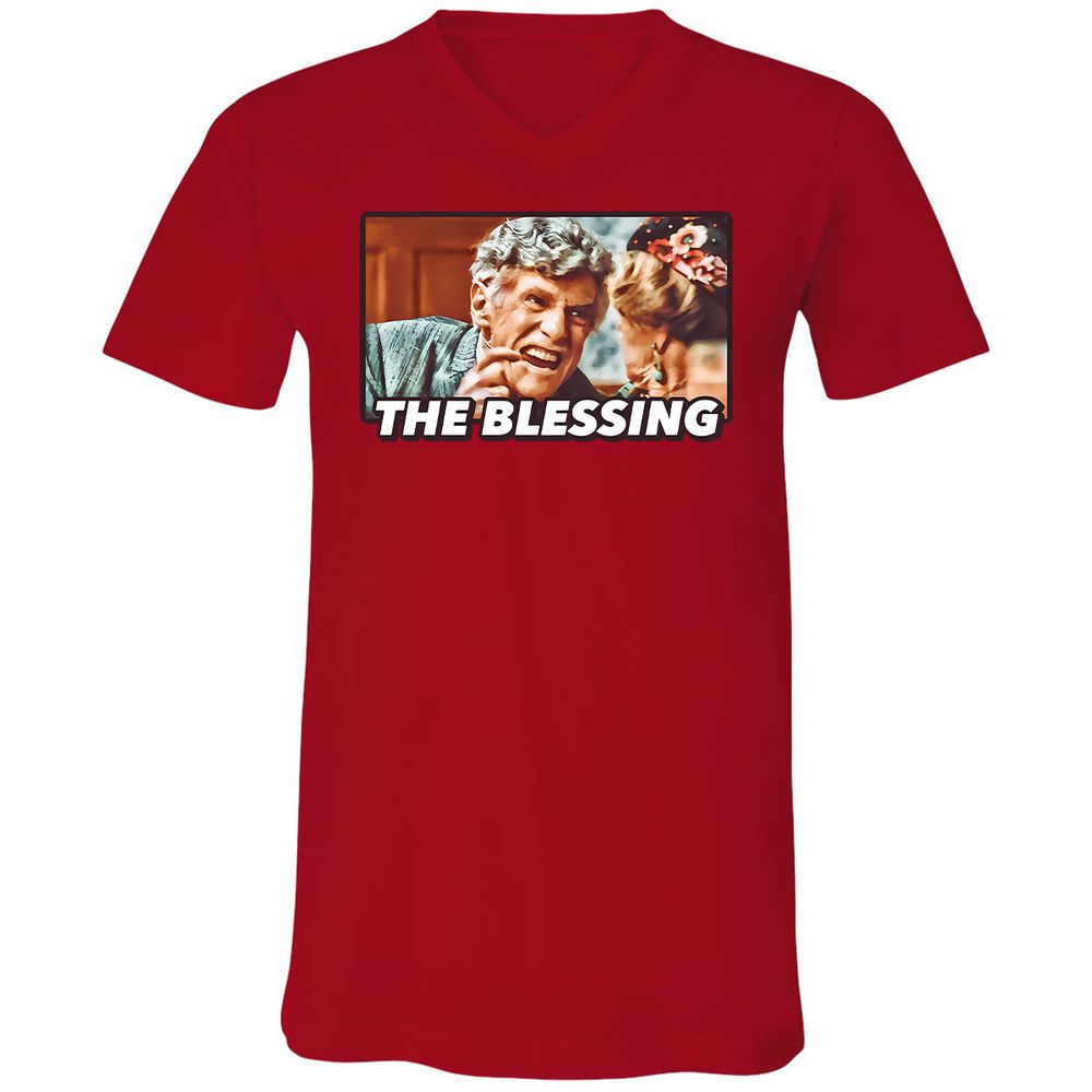 Unisex V-Neck T-Shirt - YUWQZRU8 - Red - 3