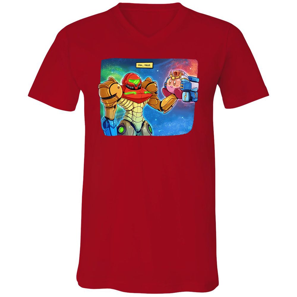 Unisex V-Neck T-Shirt - RAS6TL4V - Red - 3