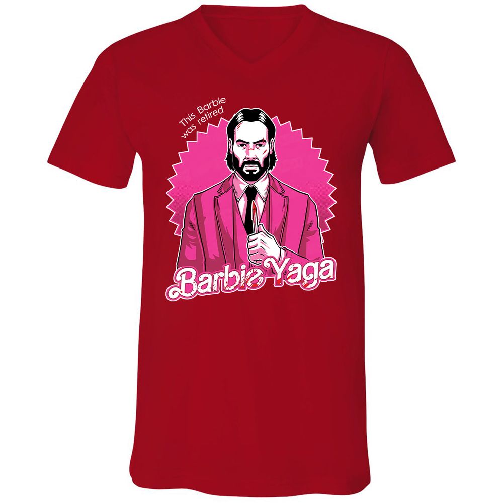 Unisex V-Neck T-Shirt - KEVDZ3J6 - Red - 3
