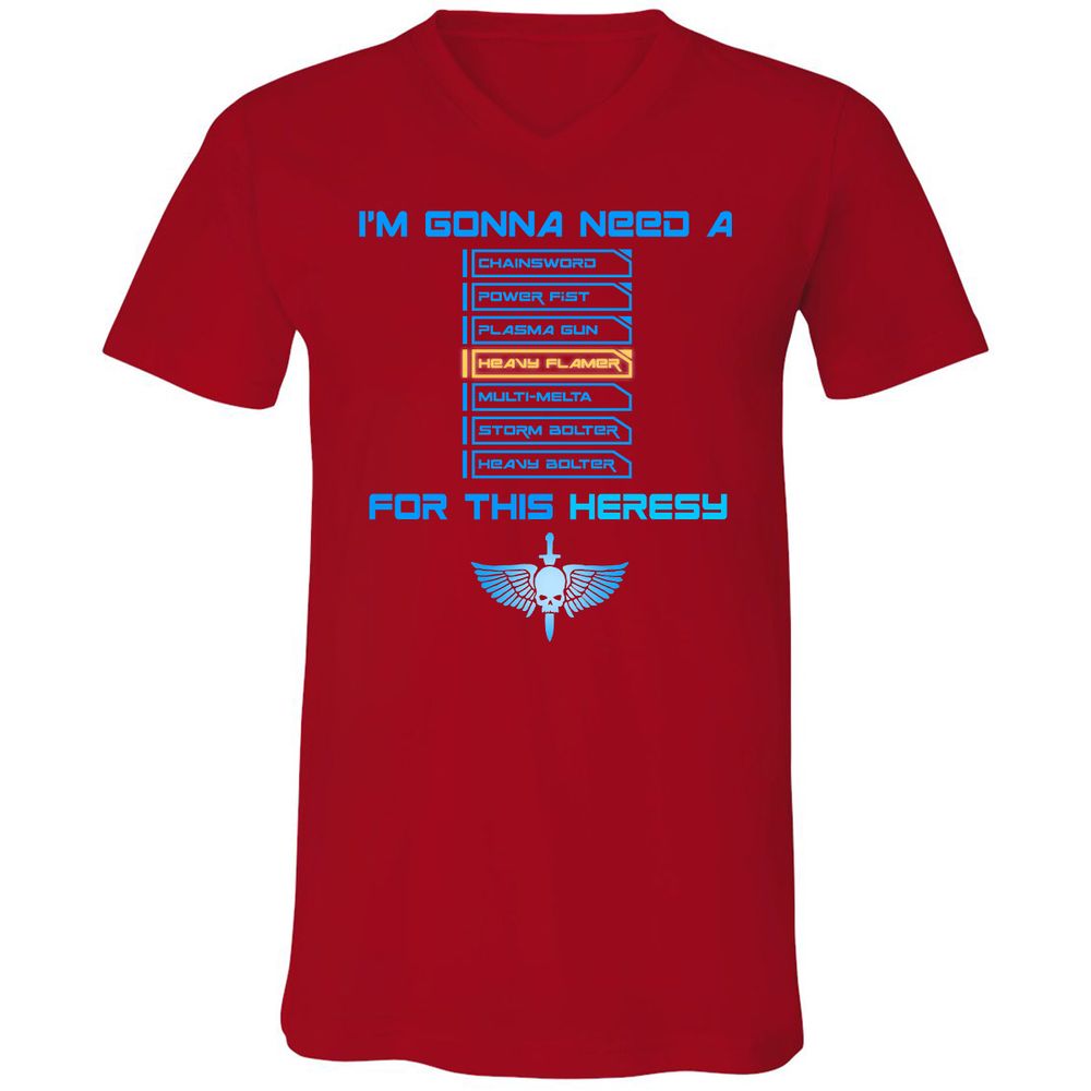 Unisex V-Neck T-Shirt - BLZQ53P1 - Red - 3