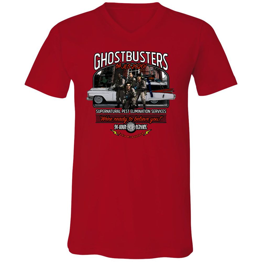 Unisex V-Neck T-Shirt - GZRNK688 - Red - 3