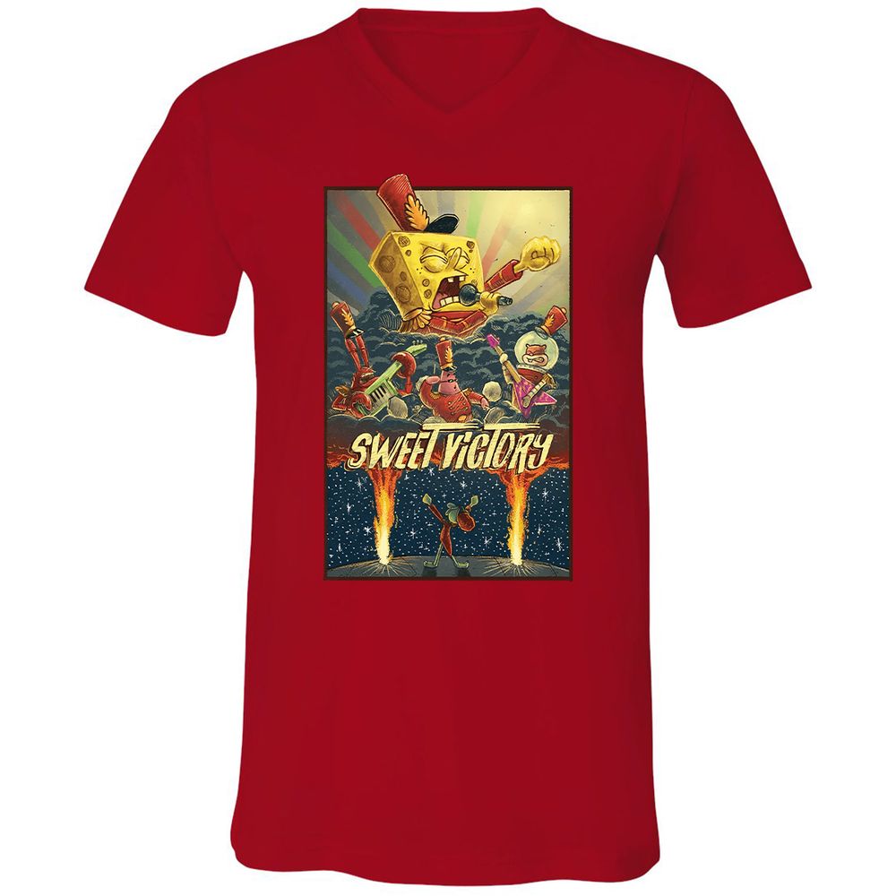 Unisex V-Neck T-Shirt - 7EN55EWS - Red - 3