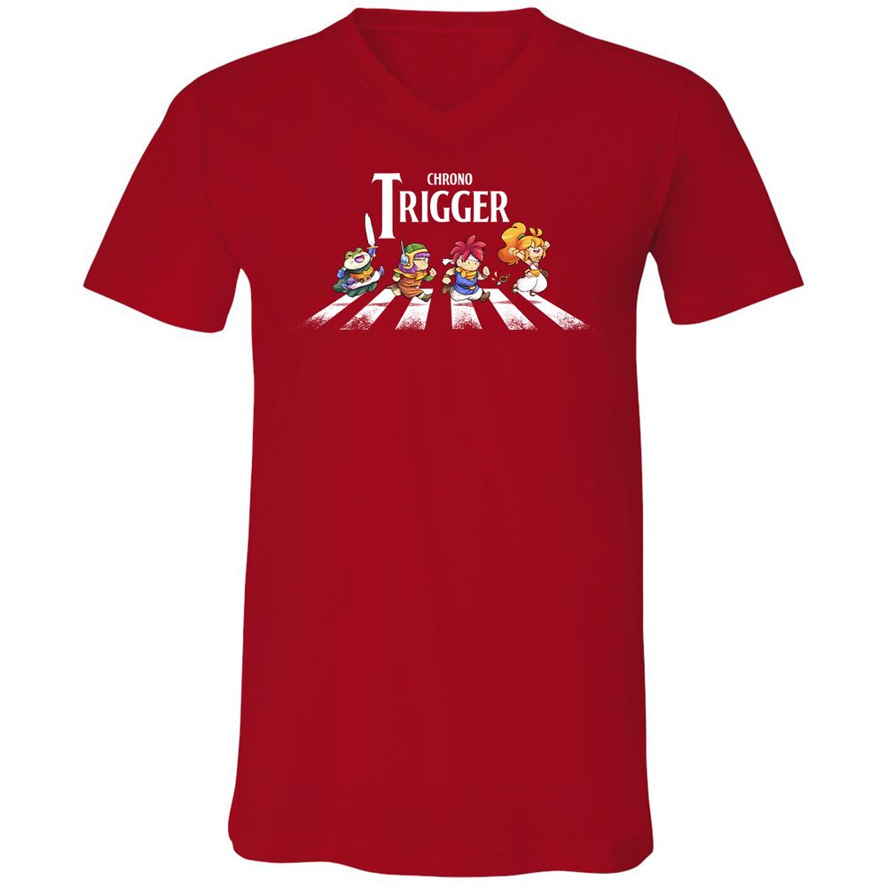Unisex V-Neck T-Shirt - A8PS1XJ5 - Red - 3