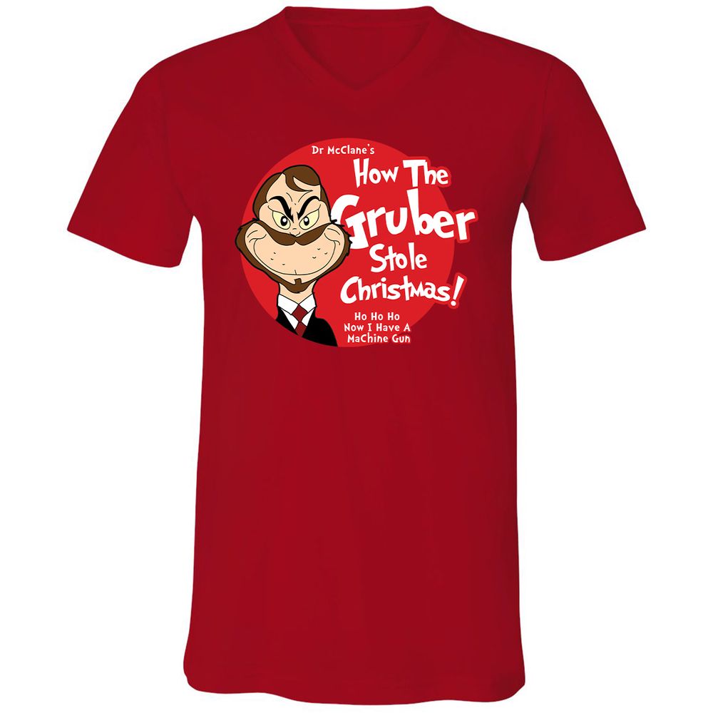 Unisex V-Neck T-Shirt - ZLUMUMQL - Red - 3