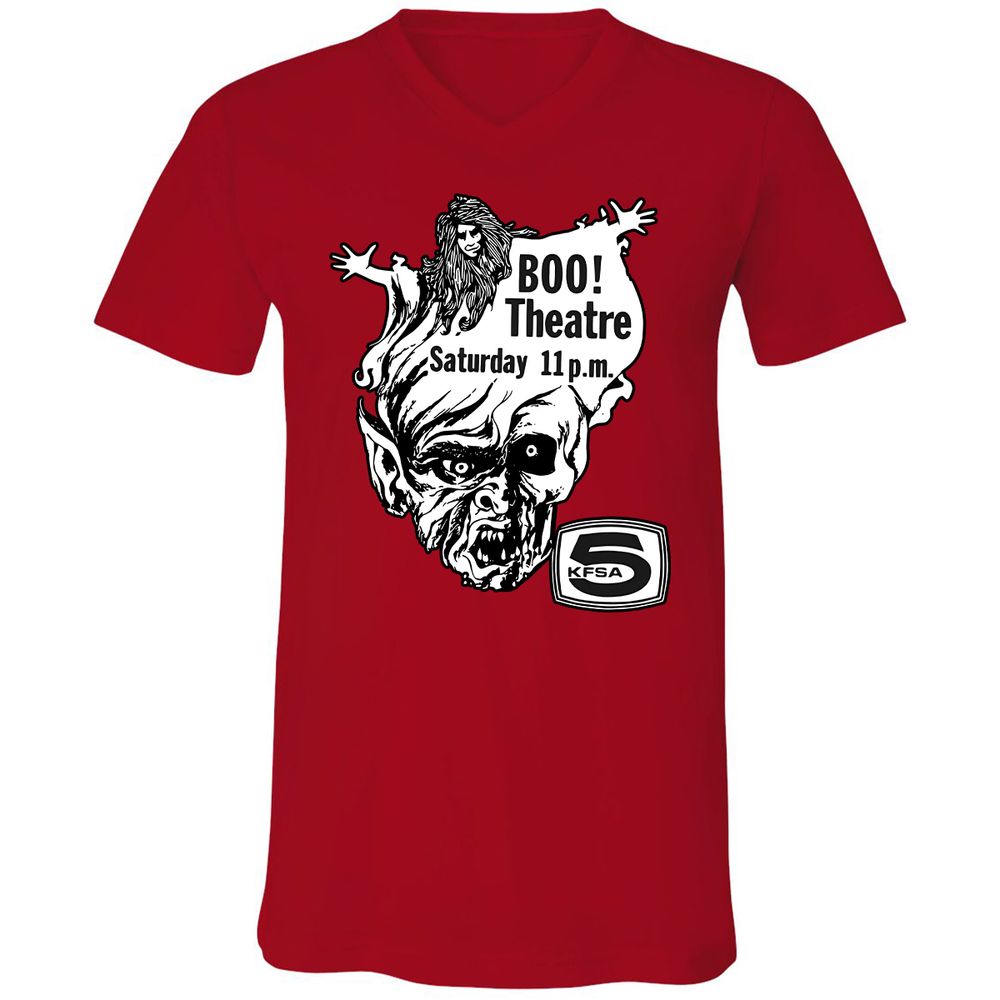 Unisex V-Neck T-Shirt - KUSMZXZT - Red - 3