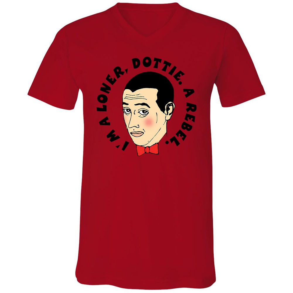 Unisex V-Neck T-Shirt - VCYUBSV3 - Red - 3