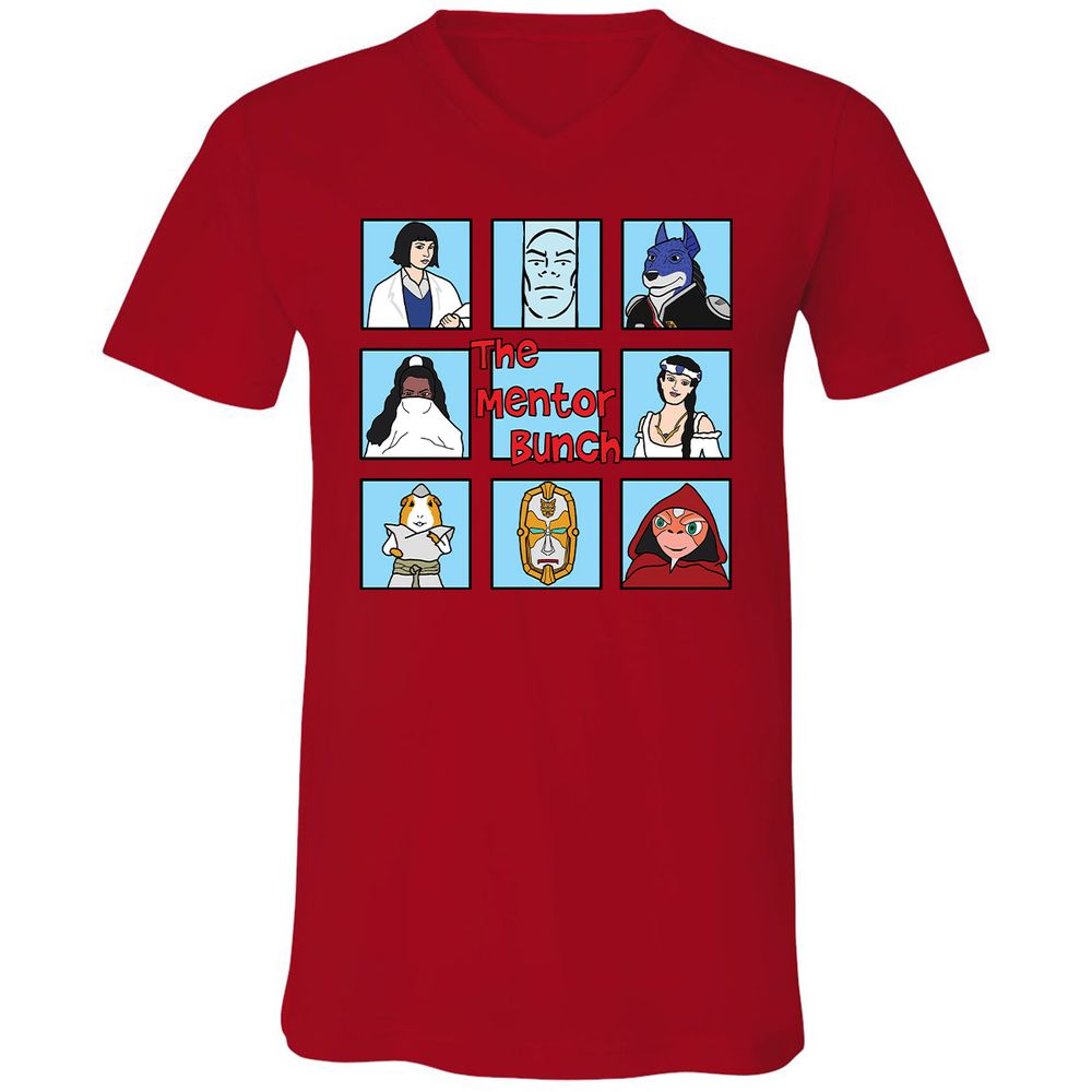Unisex V-Neck T-Shirt - GMXKQ3HB - Red - 3