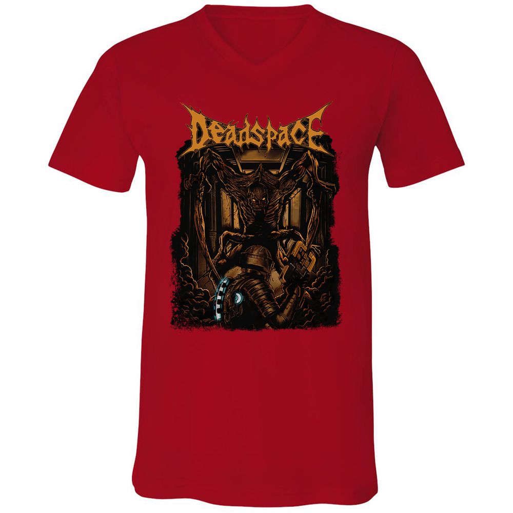 Unisex V-Neck T-Shirt - VZ4WFMSK - Red - 3