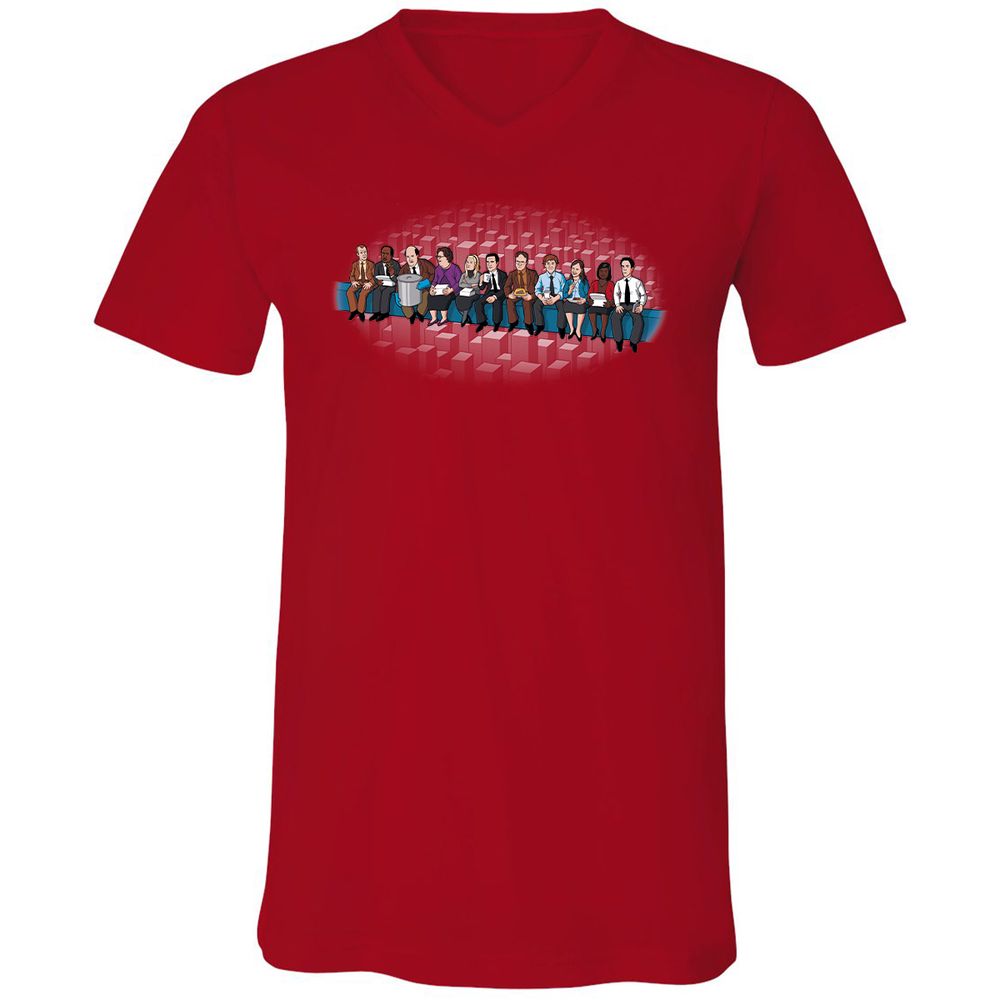 Unisex V-Neck T-Shirt - JWTS2CKX - Red - 3