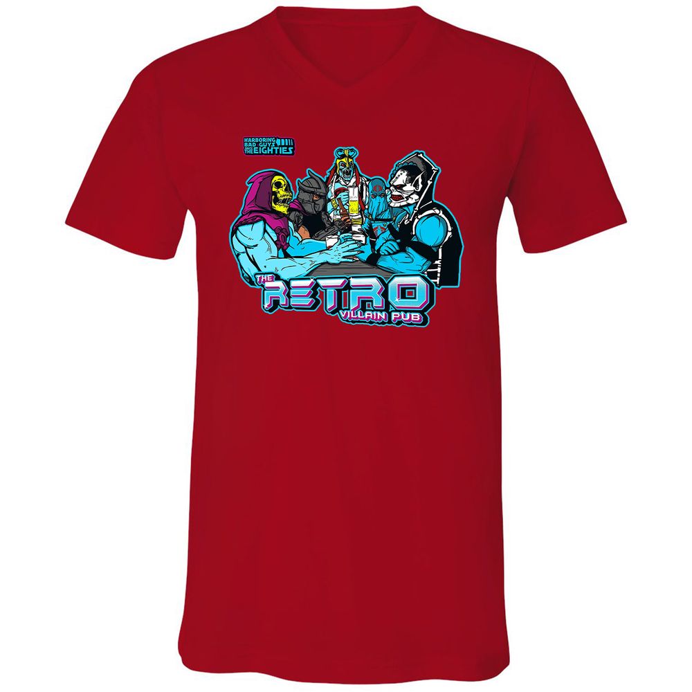 Unisex V-Neck T-Shirt - CFFPF4RH - Red - 3