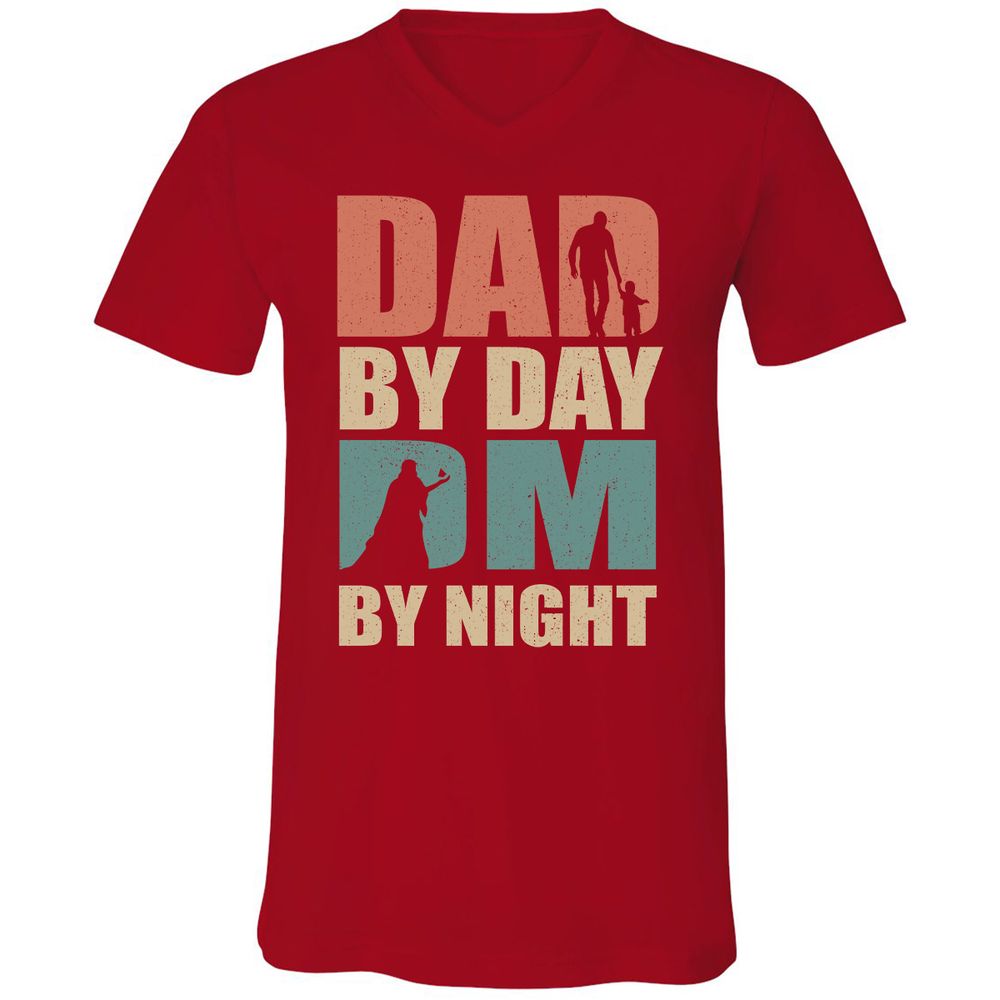 Unisex V-Neck T-Shirt - 2ZLJH8R4 - Red - 3