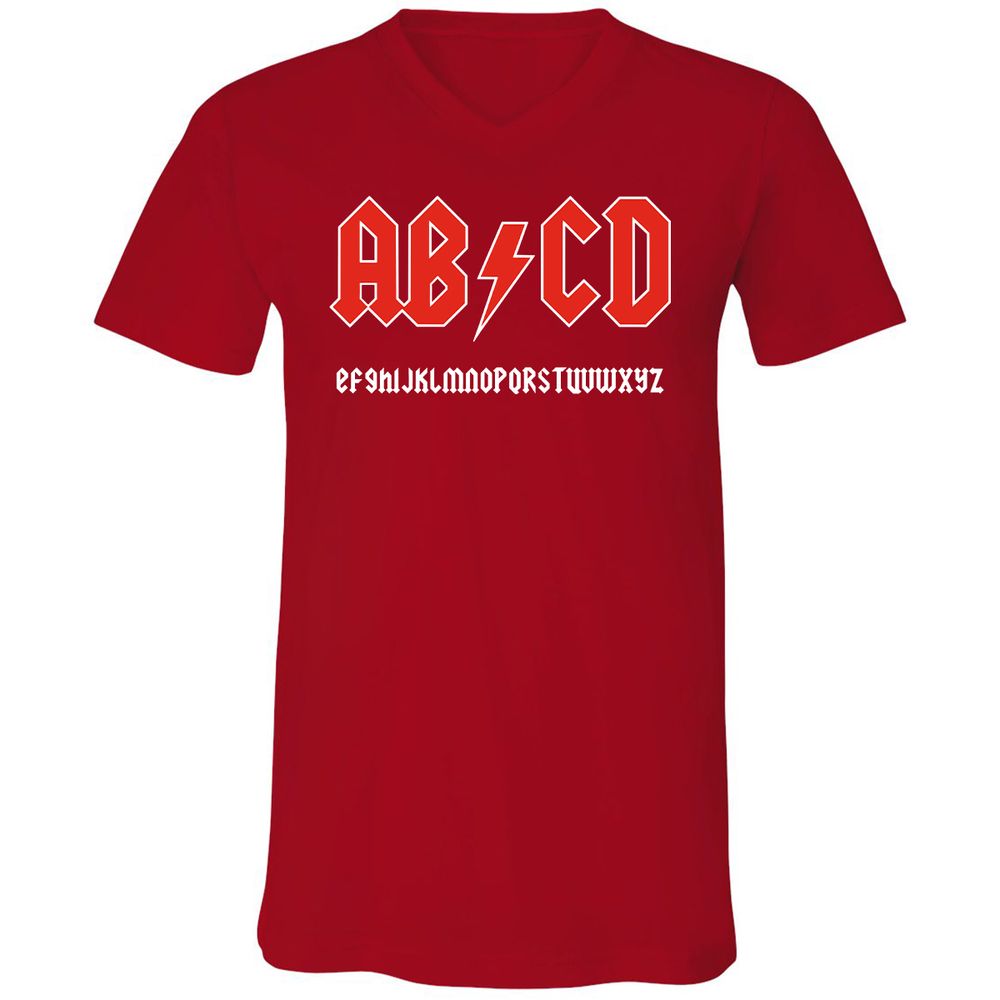 Unisex V-Neck T-Shirt - JTD8LHAL - Red - 3